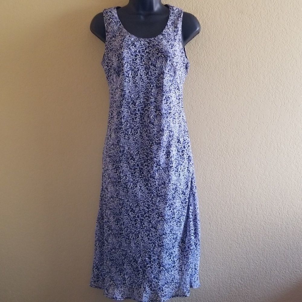 Karin Stevens Petites Floral Blue Dress
